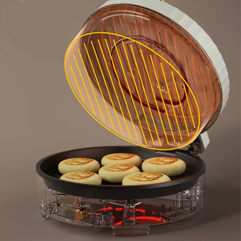 Electric Frying Pan with Double-Sided Heating