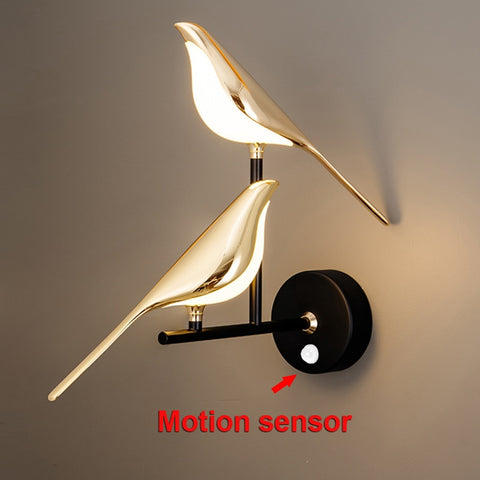 Modern Simplicity LED Wall Lamp Magpie bird Model