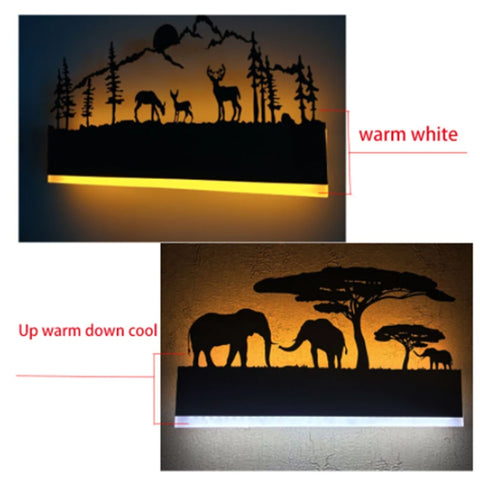 LED Bedroom Wall Nordic Animal Modern Lights