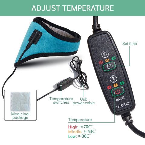 Electric Neck Heating Pad with Adjustable Temperature and Timer