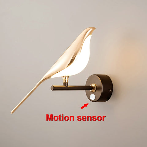 Modern Simplicity LED Wall Lamp Magpie bird Model