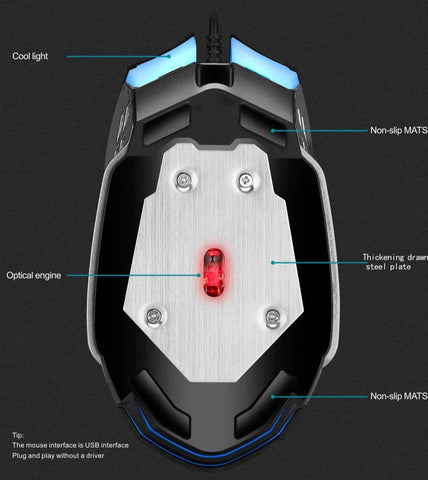 G5 3200DPI Gaming Mouse  RGB Breathing Led Light