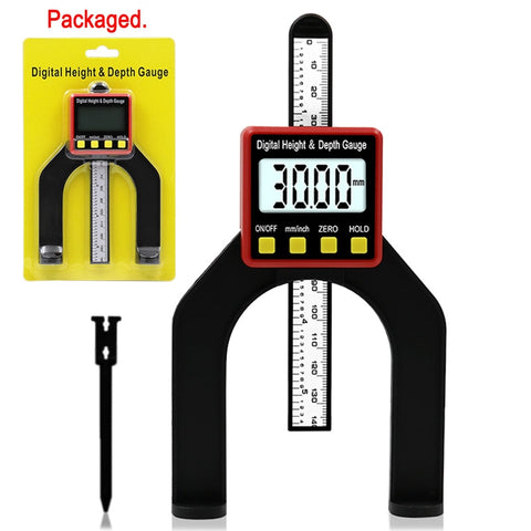 Digital Depth Gauge LCD Height Gauges Calipers with Magnetic Feet