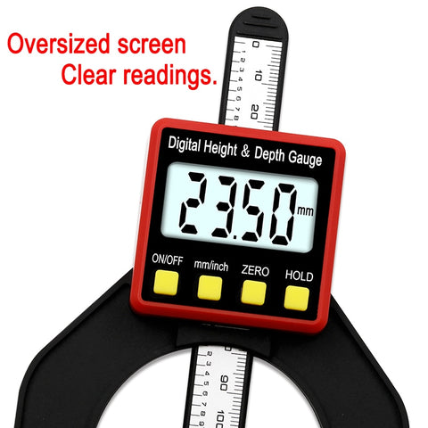 Digital Depth Gauge LCD Height Gauges Calipers with Magnetic Feet