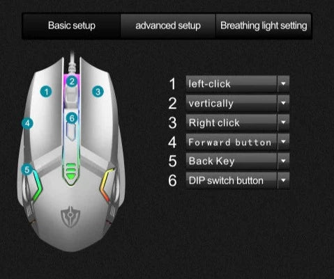 G5 3200DPI Gaming Mouse  RGB Breathing Led Light