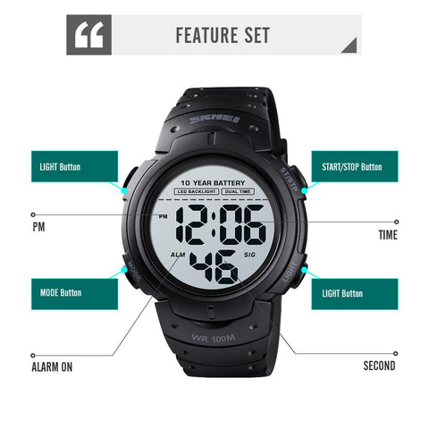 SKMEI-1560  Sport Waterproof Digital Watch