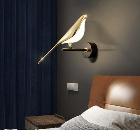 Modern Simplicity LED Wall Lamp Magpie bird Model