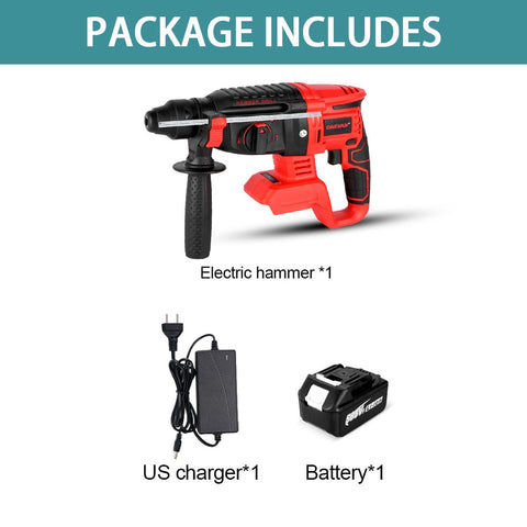 YOFIDRA 2000W Electric Hammer Drill Rechargeable Cordless Handheld 4 Function Power Tool For Makita 18V Battery