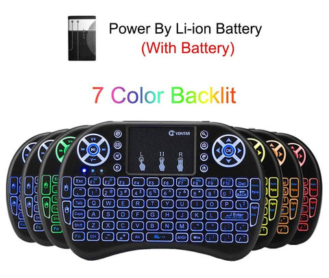 I8 Air Mouse Mini Wireless Keyboard Colorful Luminous RGB