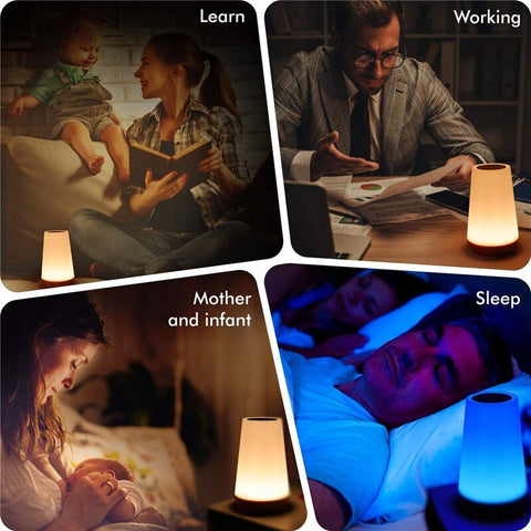 13 Color Changing Night Light RGB Remote Control Touch Dimmable Lamp