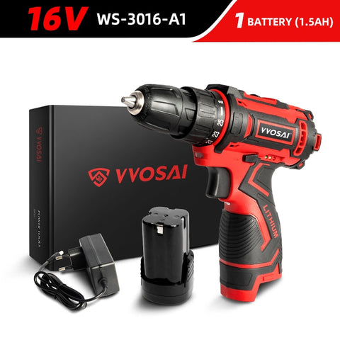 WS-3012 12V Max Screwdriver Cordless Drill Lithium-Ion Battery 3/8-Inch 2-Speed