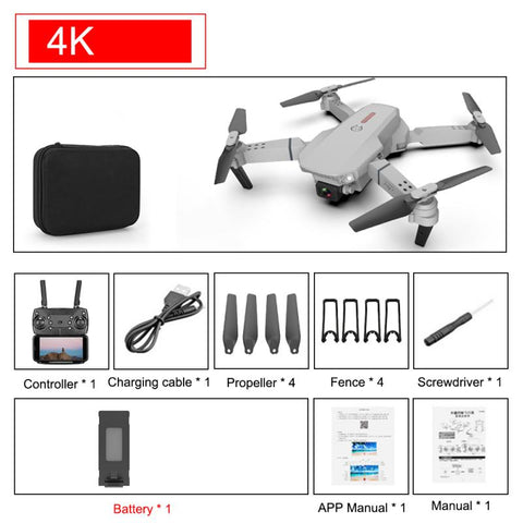 E88 Pro Drone 4k HD Dual Camera Visual Positioning 1080P WiFi FPV