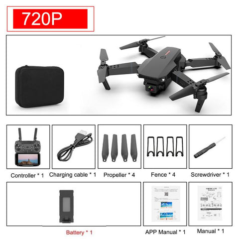 E88 Pro Drone 4k HD Dual Camera Visual Positioning 1080P WiFi FPV