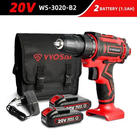 WS-3012 12V Max Screwdriver Cordless Drill Lithium-Ion Battery 3/8-Inch 2-Speed