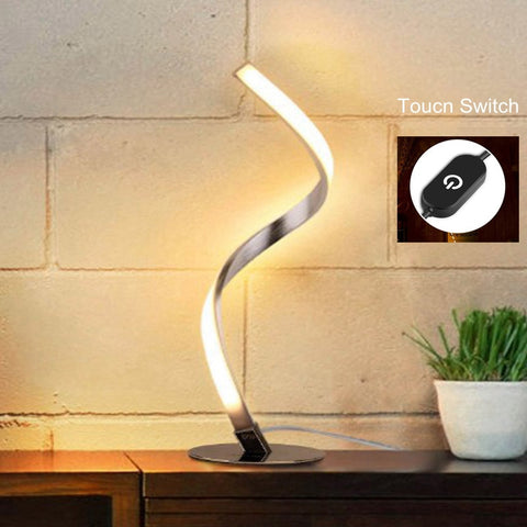 LED Spiral Table Lamp 3 Colors:Warm White/Cool White/Natural White