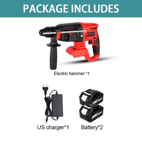 YOFIDRA 2000W Electric Hammer Drill Rechargeable Cordless Handheld 4 Function Power Tool For Makita 18V Battery