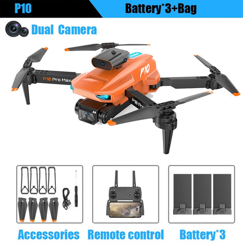 P10 Drone 8K With ESC HD Dual Camera 5G Wifi FPV 360 Full Obstacle