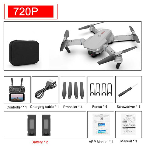 E88 Pro Drone 4k HD Dual Camera Visual Positioning 1080P WiFi FPV