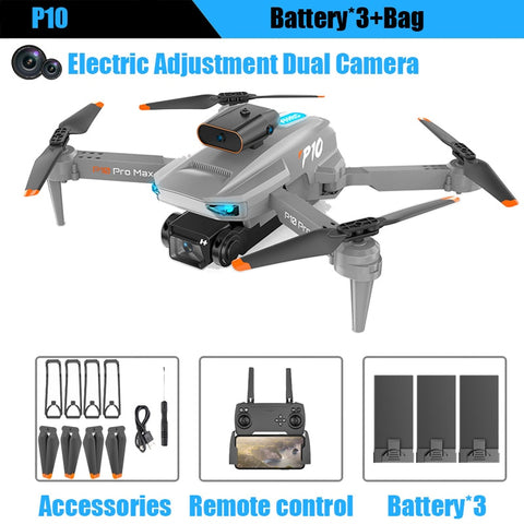P10 Drone 8K With ESC HD Dual Camera 5G Wifi FPV 360 Full Obstacle