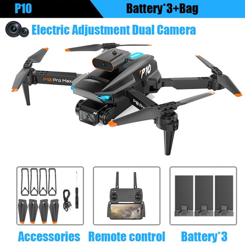 P10 Drone 8K With ESC HD Dual Camera 5G Wifi FPV 360 Full Obstacle