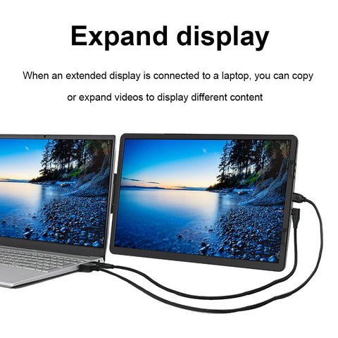 Portable FHD Display Monitor for Easy Screen Extension - 14.1 Inches