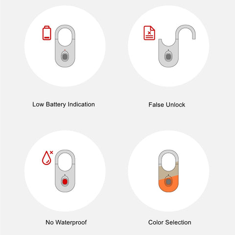 EGFirtor Fingerprint Padlock - Rechargeable and Biometric