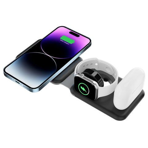 3 in 1 Fast Magnetic Qi Wireless Charger