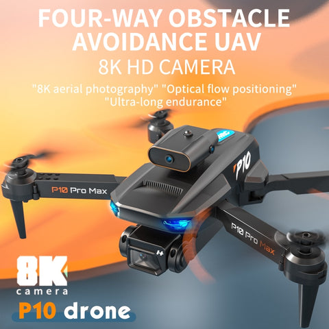 P10 Drone 8K With ESC HD Dual Camera 5G Wifi FPV 360 Full Obstacle