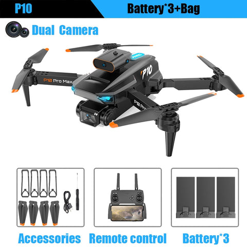 P10 Drone 8K With ESC HD Dual Camera 5G Wifi FPV 360 Full Obstacle