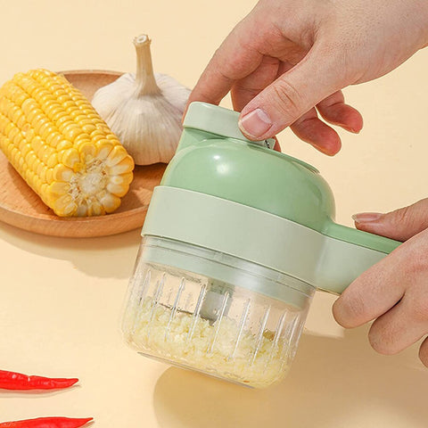 4 In 1 Electric Handheld  Vegetable Cutter Set