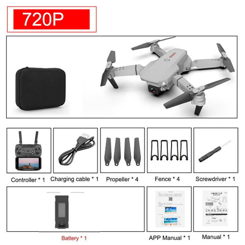 E88 Pro Drone 4k HD Dual Camera Visual Positioning 1080P WiFi FPV