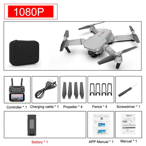 E88 Pro Drone 4k HD Dual Camera Visual Positioning 1080P WiFi FPV