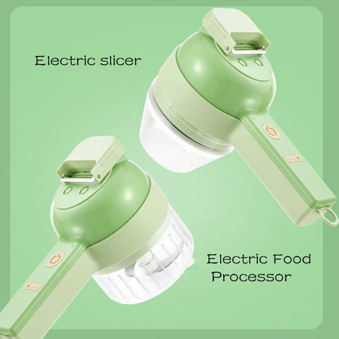 4 In 1 Electric Handheld  Vegetable Cutter Set