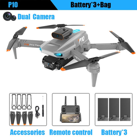 P10 Drone 8K With ESC HD Dual Camera 5G Wifi FPV 360 Full Obstacle